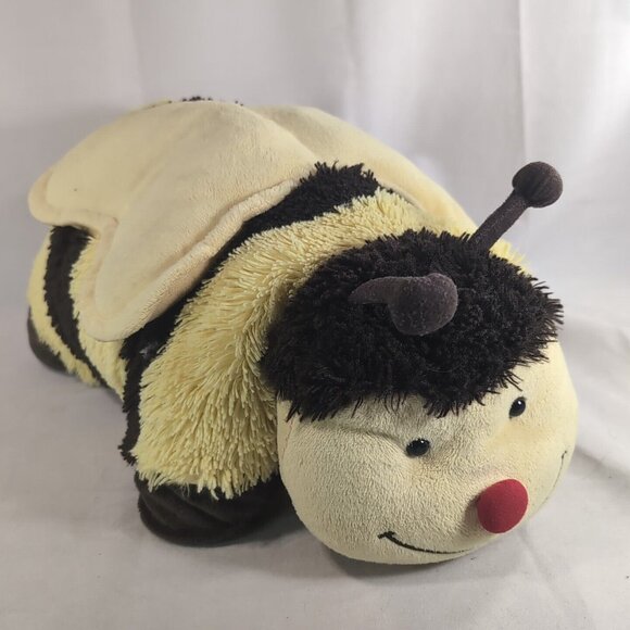 Pillow Pets 2010 Bumblebee Bumbly Bee Yellow Brown Stripes Plush Stuffed Animal - Picture 2 of 11